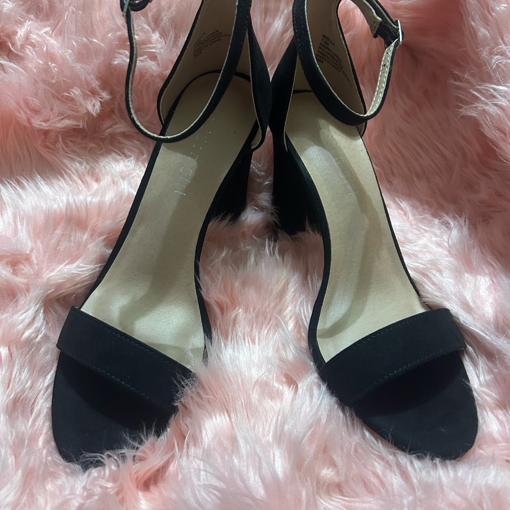 Madden Girl Black Ankle Strap Heels